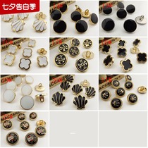 Metal black mens shirt buttons Pearl shirt buttons White womens chiffon shirt buttons