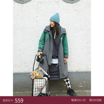 Deer and Birds Windproof Warm Workwear Padded Parker Couple Padded Coat 3 Colors 3911