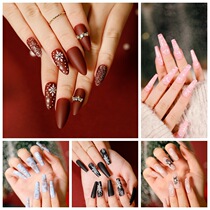 New Christmas series finished patch of finished finished products of foreign trade long non-trace false nail suit wear armor