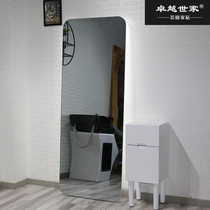 New simple full body hair mirror hair salon special single-sided lighted mirror barber shop special hair cut makeup mirror