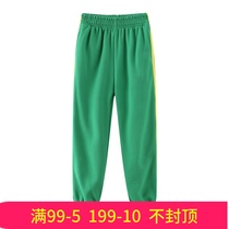 Panyu District new primary school uniforms winter pants plus velvet thickened winter pants Guangzhou Green Primary School students pants school uniforms