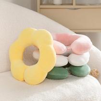 Flower U-shaped Pillow Office Luncheon Pillow Long-distance Travel to Prevent Falling Neck Pillow House Leisure Sofa Pillow Activity