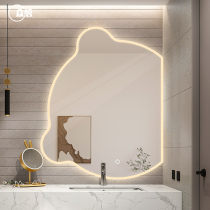 Everyone wants irregular smart bathroom mirror led light luxury special-shaped creative bear sink face wall dressing Wall Mirror
