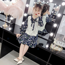 Girls princess suit dress 2019 spring new Korean version of the Western style skirt Childrens spring and autumn long-sleeved dress tide