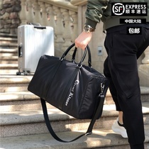 Mens short-distance travel bag Hand bag small duffel bag Korean sports bag fitness tide travel bag boarding bag