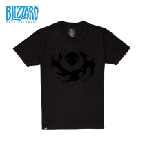 Blizzard Blizzard official game peripheral watchman pioneer death print black T-shirt mens short-sleeved loose