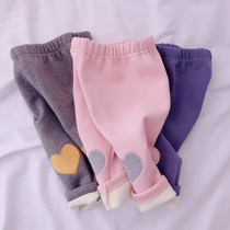 Baby leggings autumn and winter 0 one 1 year old baby leggings 2 baby pants winter pure cotton girls pants can be opened