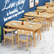 Dining table Fast food restaurant Snack bar Rectangular noodle restaurant Table and chair combination Canteen Food stall Barbecue restaurant Restaurant