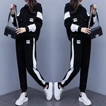 Large size womens fat mm set 2021 Autumn New style loose thin casual fashion sports two-piece tide