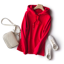 Korean version of the new pocket design hooded loose casual sports plus velvet sweater pullover men and women good to wear autumn and winter 4 colors