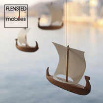  Denmark Flensted Mobiles Corsair Teak Sailing Boat Air Charm Homeostasis Pendant Nordic