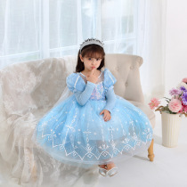 Halloween childrens long sleeves Frozen Aisha dress foreign trade girls princess dress gauze dress costume