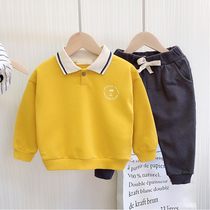 Boy Western style suit Tide baby autumn shipping action two-piece Korean version of childrens casual sweater spring and autumn childrens clothes