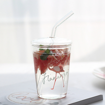 Juice cup Japanese milk cup Breakfast cup Heat-resistant glass cup Large capacity coffee drink cup