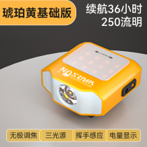 Walsen induction cap clip lamp headlight fishing glare red light night fishing head-mounted clip hat charging long battery life