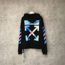 Tide brand OFF 19SS WHITE Manila limited gradient arrow hooded sweater hoodie OW mens and womens coat