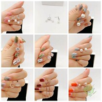 Hong Kong purchase Hong Kong Zhengsheng silver jewelry women exquisite earrings Pearl knotted asymmetric earrings flower EAR thread