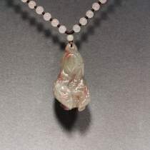 Guilin new Yulong wins chicken blood natural jade men and women pendant hangtag Baicai Power Week factory direct sales