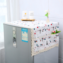 Net red fridge cover cloth cushion double door open to single door refrigerator cover dust cover dust cloth W washing machine cover towels