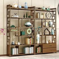 Tea frame collection frame handicraftware combination cabinet Dobg Tea room Bogu shelf partition New Chinese bamboo furnishings