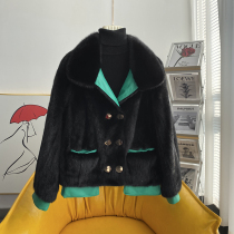 zqqz whole mink coat women 2021 Winter new slim fashion short mink fur coat D185