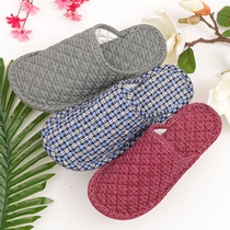 Winter cloth slippers female indoor household cotton home silent fabric cloth floor slippers soft bottom silent Four Seasons