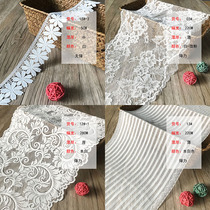 Elastic wide lace trim accessories Decorative clothes Skirt hem handmade DIY cloth pleated lace trim foot rice