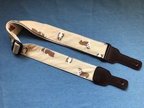 Handmade 5cm super cute Keji guitar strap imported cotton cloth guitar belt suitable for various models of guitar bass