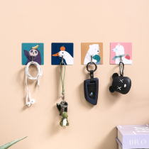 Punch-free strong adhesive hook door key sticky hook creative cute Wall Wall Wall no trace bearing hook