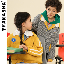 (Academy Series) TYAKASHAKIDS Takasha childrens trench coats boys and girls wear childrens coats on both sides
