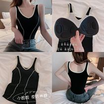 Breath sports underwear female without steel ring outside wearing sexy hanging belt vest integrated chest with bottom coat