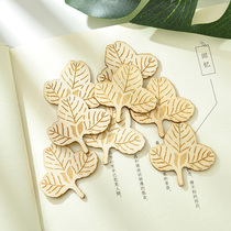 Judy handmade photo album cut and paste DIY accessories JUNKJOURNAL accessories laser wood leaf