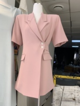 F THREE new 2021 summer harbor wind small man waist suit dress design sense short sleeve dress 1935