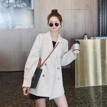 Small suit jacket female Korean version of loose spring and autumn small man 2021 New temperament fashion casual suit thin