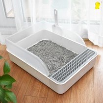 Cat litter basin full semi-enclosed cat toilet deodorant large small anti-splashing litter basin baby cat sand basin cat supplies