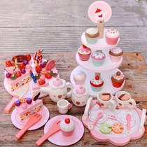 Girl 61 gift childrens simulation cake candy afternoon tea house little princess wooden toy 3-6 years old 2