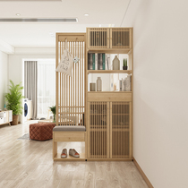 Modern new Chinese solid wood screen partition Living room Xuanguan Decorative Book House Bogu Rack Shelve Fence Screen