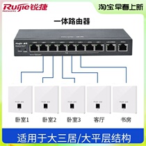 Ruijie WiFi 6 Gigabit WiFi Panel 86 Intelligent Whole House Network Covering POE Routing AC