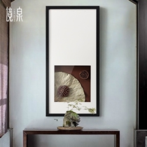 Jing Quan new Chinese Zen painting living room entrance decoration painting vertical corridor aisle tea room Lotus real painting