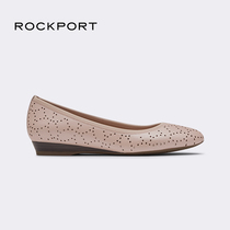 Rockport Music Pace Spring Summer New Products Business Casual Shoes Fashion Hollowed-out Round Head Slope Heel Women Shoes CH9024