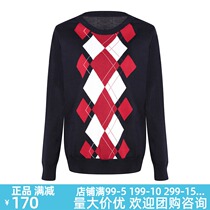 Eaton Gide School Uniform British College Student Knitted Sweater Men and Women Children Rhomed Round Neck Sweater Cardigan 13M025
