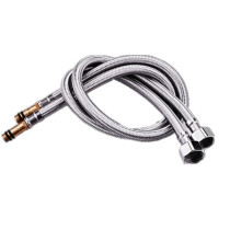 Tap water feeding water accessories 304 stainless steel braided soft connection pointed pipe hot and cold hose water pipe 1 pair