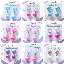 Korean childrens earrings accessories girls earless ear clip baby pendant fake earrings ear clip girl princess ear clip