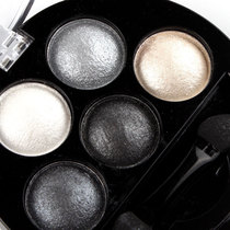 Pearlescent gray eye shadow plate flash metal smoke makeup black eye shadow bunker gold Brown Latin European and American style