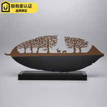 New Chinese post-modern creative wrought iron scenery ornaments Hotel Villa model house soft decoration new products