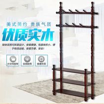 Coat rack Floor-to-ceiling European solid wood hanger Simple modern foyer multi-function shoe and hat rack special price