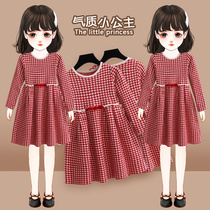 Girl Knit Dress Dress Autumn Dress 2022 New Female Baby Spring Autumn Ocean Qi Children Sweater Birthday Princess Dress