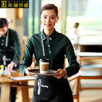 Suiters Western Restaurant Water Bar Waiter Workclothes Fashion Catering Milk Tea Shop Cake Shop Overalls Women Long Sleeve