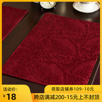 Buy 3 get 1 big size European and American placemats foreign trade insulation mats thick fabric mats dishes heat insulation mats European mats