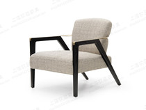Nordic modern minimalist light luxury single sofa chair American solid wood leisure reception living room cafe negotiation chair